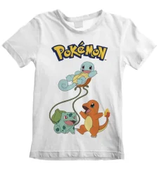 T-shirt Enfant Blanc Pokémon Trio Original 12-13ans