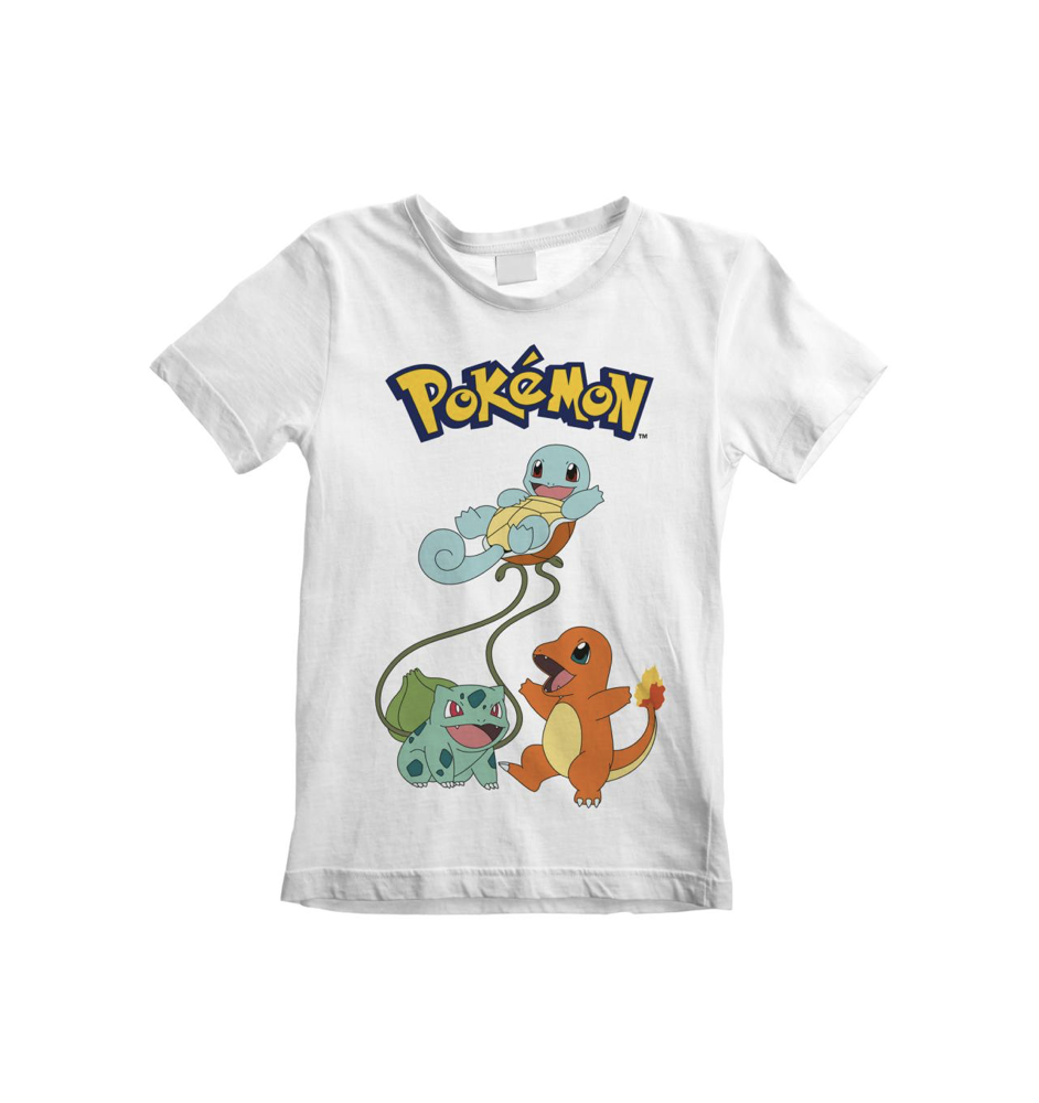 T-shirt Enfant Blanc Pokémon Trio Original 12-13ans