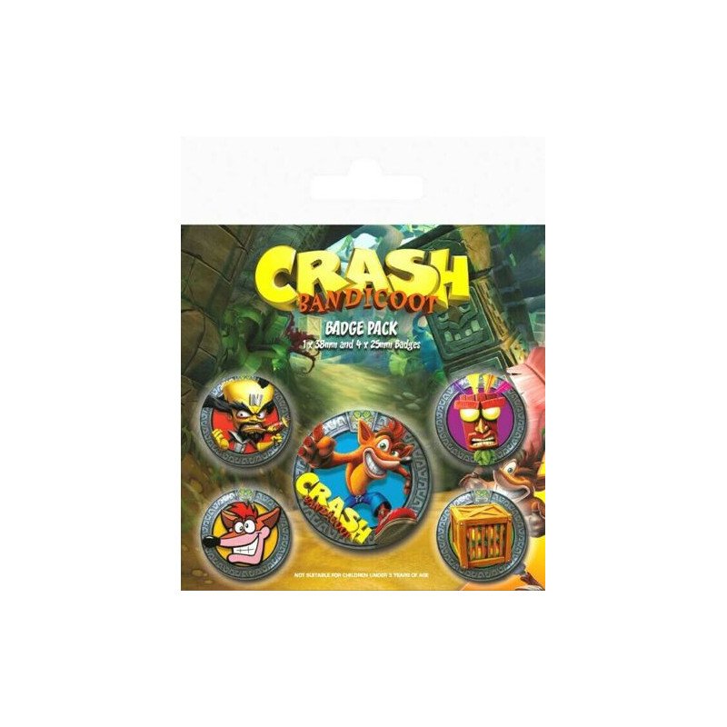 Badge X5 Crash Bandicoot
