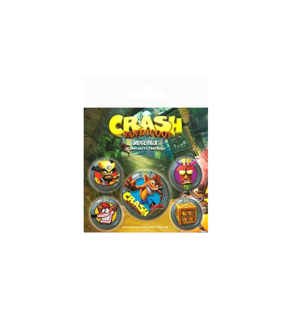 Badge X5 Crash Bandicoot