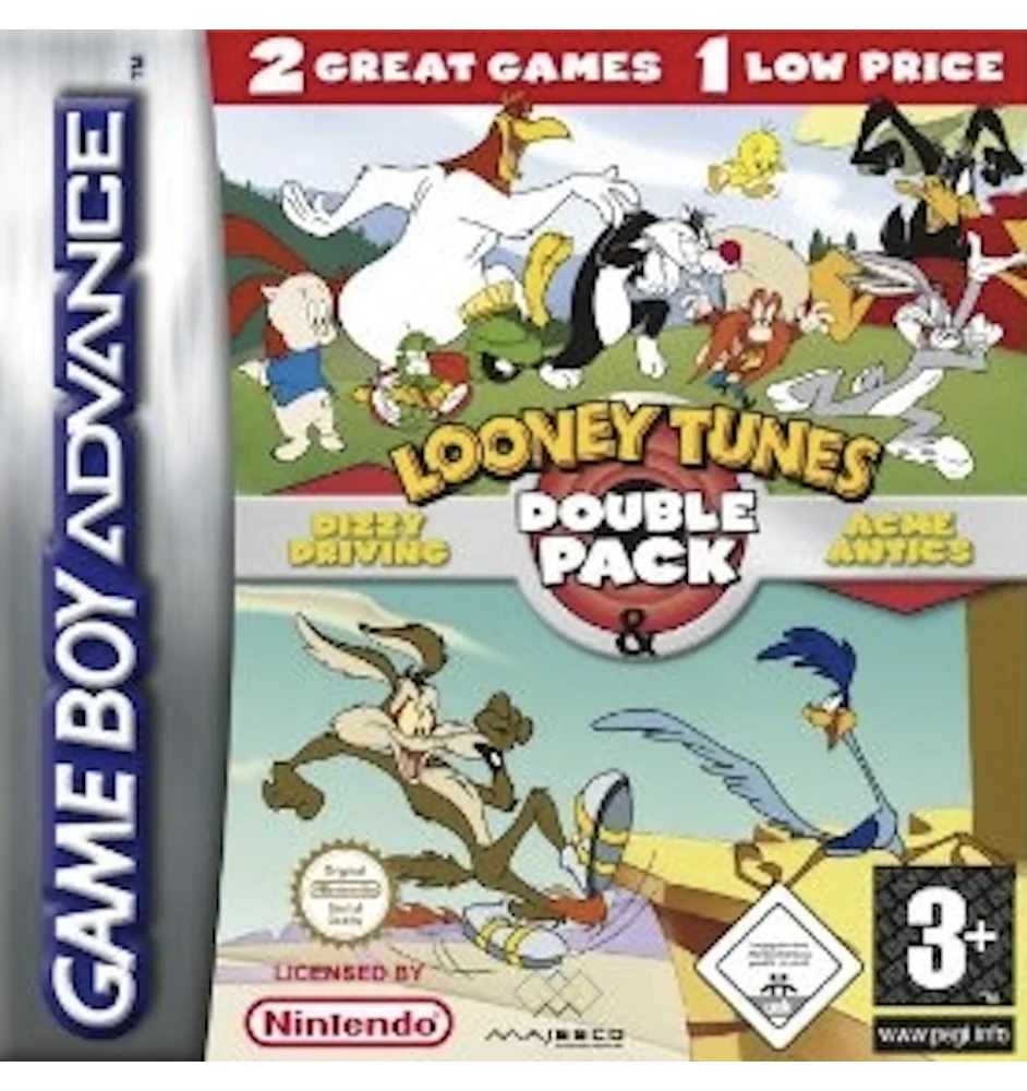 Game boy advance Looney Tunes : Double Pack - Dizzy Driving / Acme Antics en loose avec notice ukv