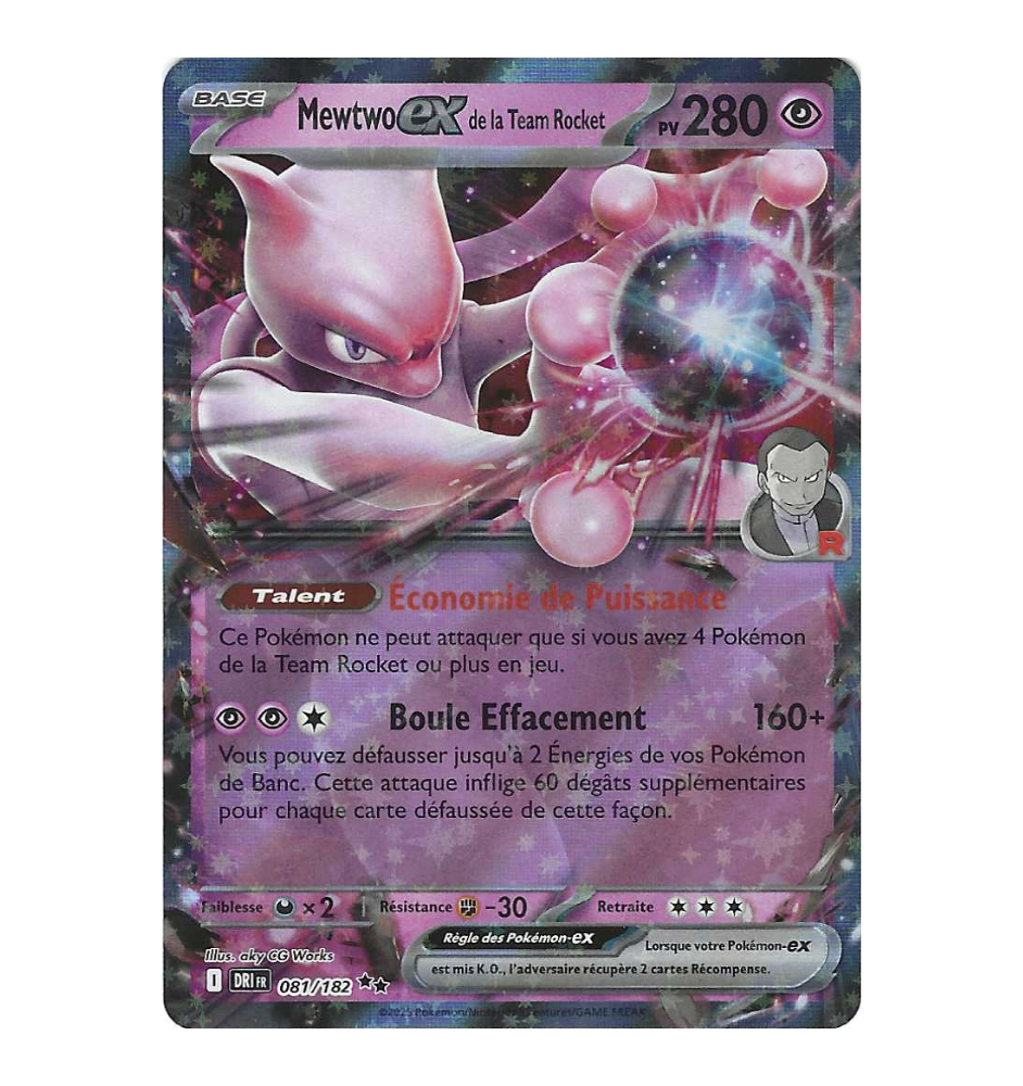 Mewtwo Ex De La Team Rocket 081/182