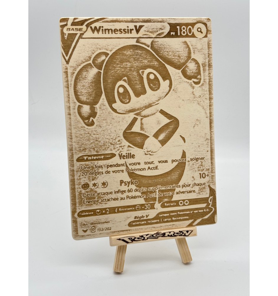 Gravure sur bois : Pokemon Wimessir V 192/202