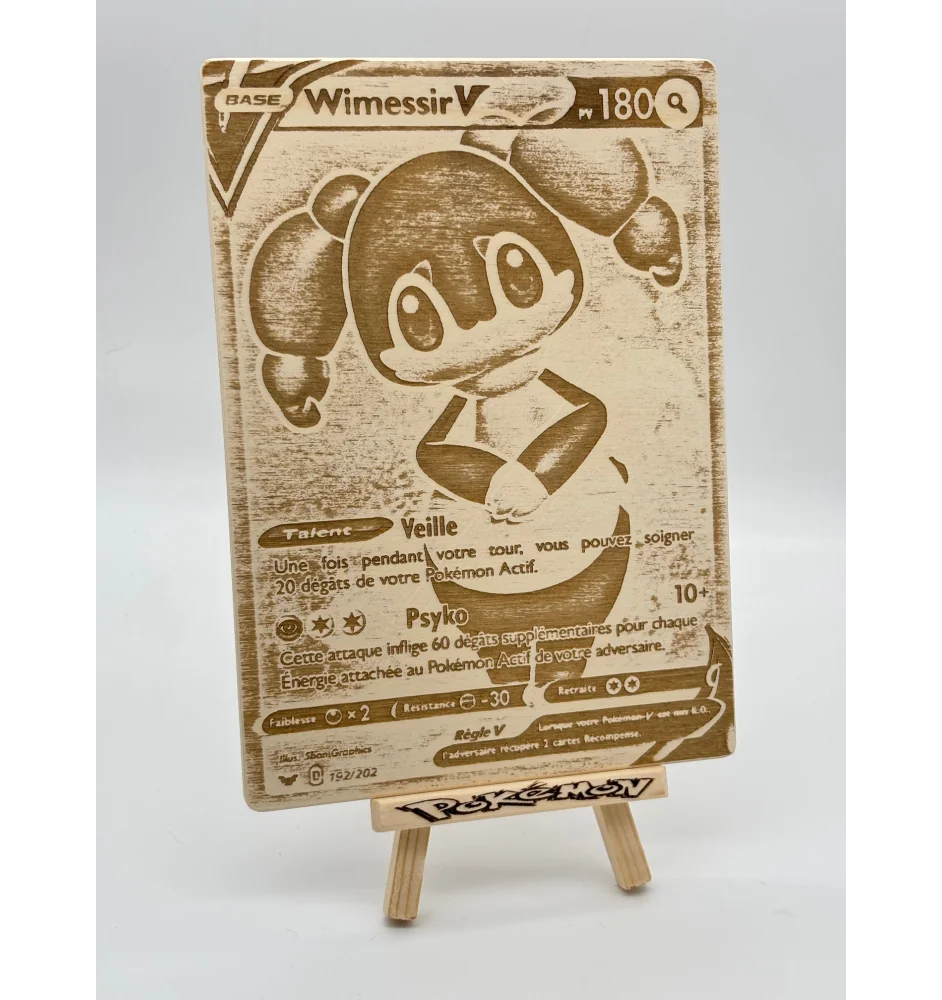 Gravure sur bois : Pokemon Wimessir V 192/202