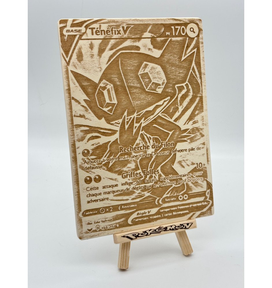 Gravure sur bois : Pokemon Ténéfix V 194/202