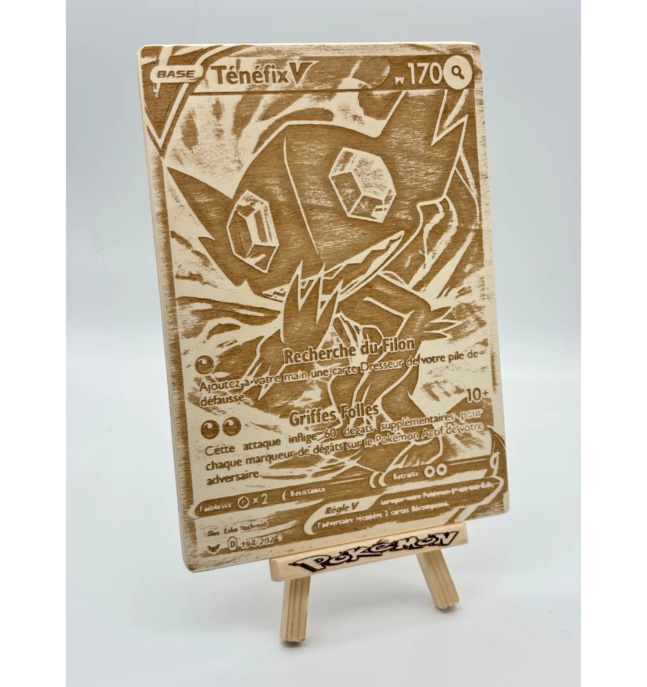 Gravure sur bois : Pokemon Ténéfix V 194/202