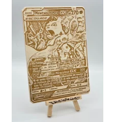 Gravure sur bois : Pokemon Mewtwo Et Mew Gx Escouade 71/236