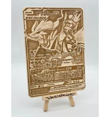 Gravure sur bois : Pokemon Reshiram Et Dracaufeu Gx Escouade 194/214