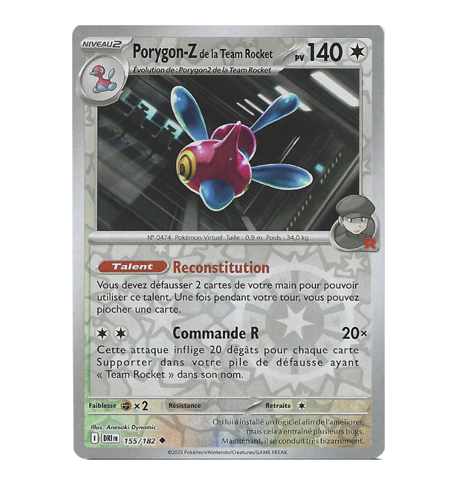 Porygon-Z De La Team Rocket 155/182 Reverse