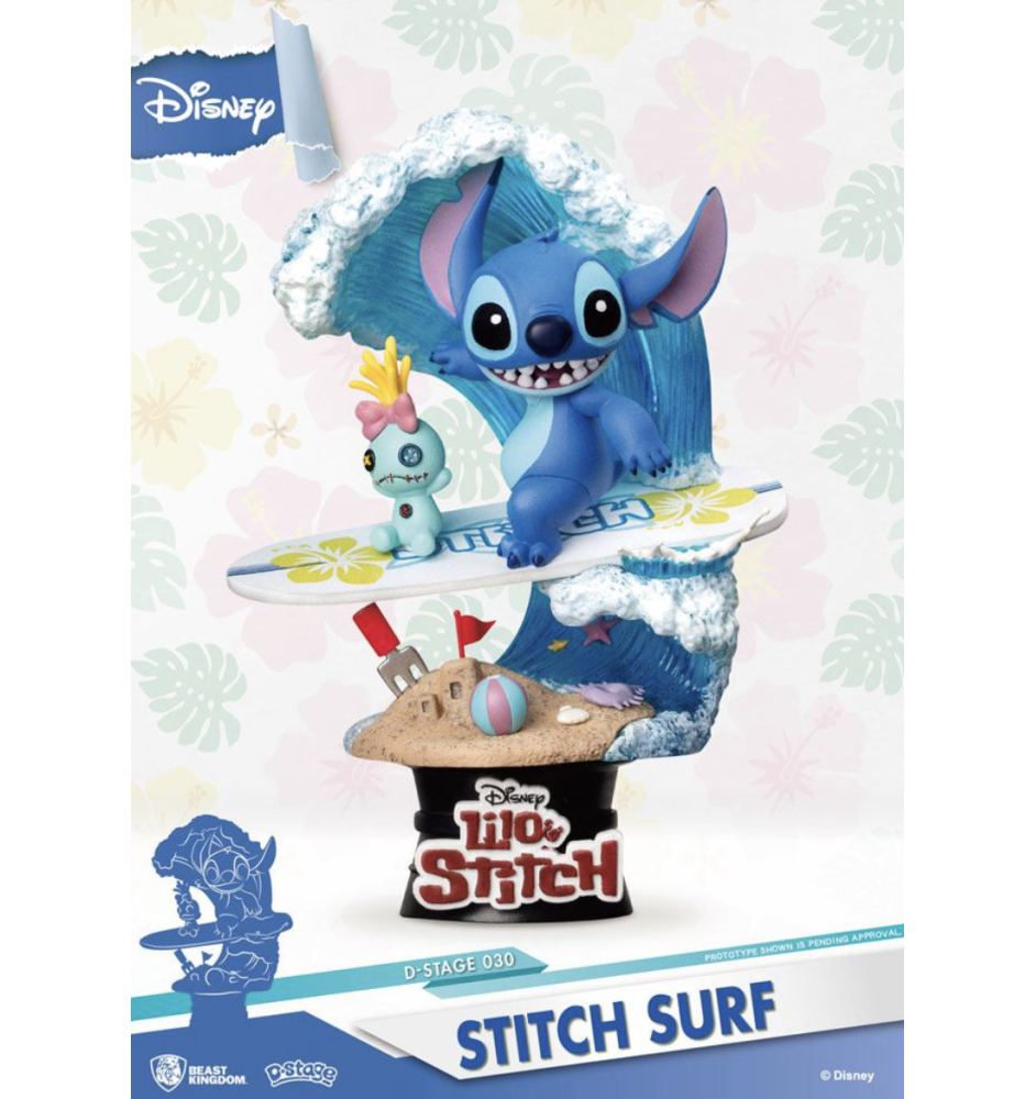 Figurine Stitch Surf Diorama D-stage Summer Series 15cm