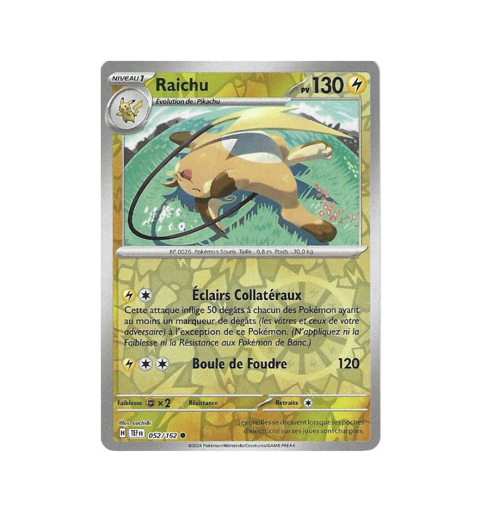 Raichu 052/162 Reverse