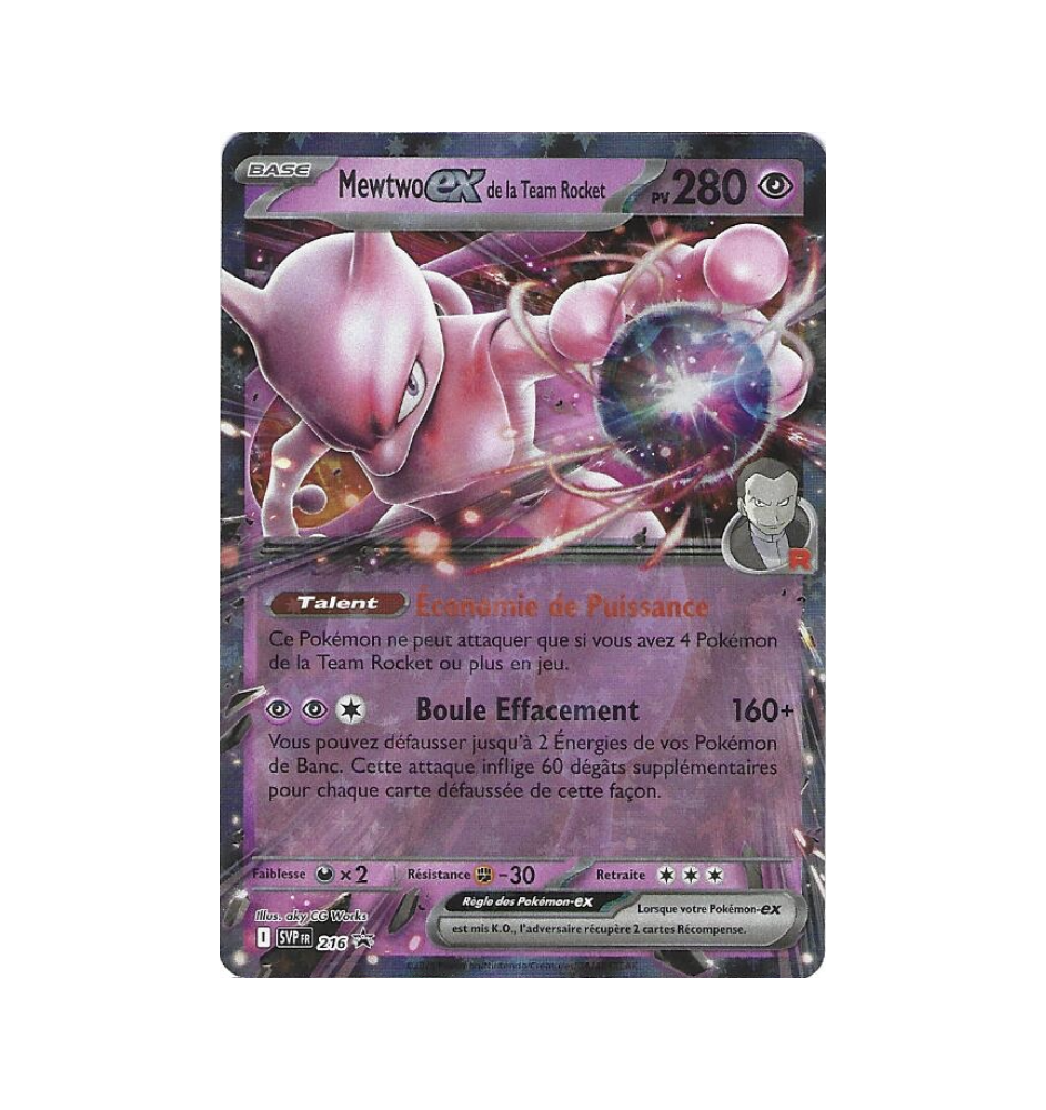 Mewtwo Ex De La Team Rocket 216 Promo