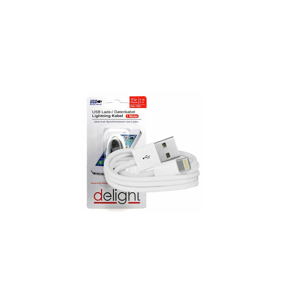 Cable Usb Pour Iphone 1m Delight Neuf