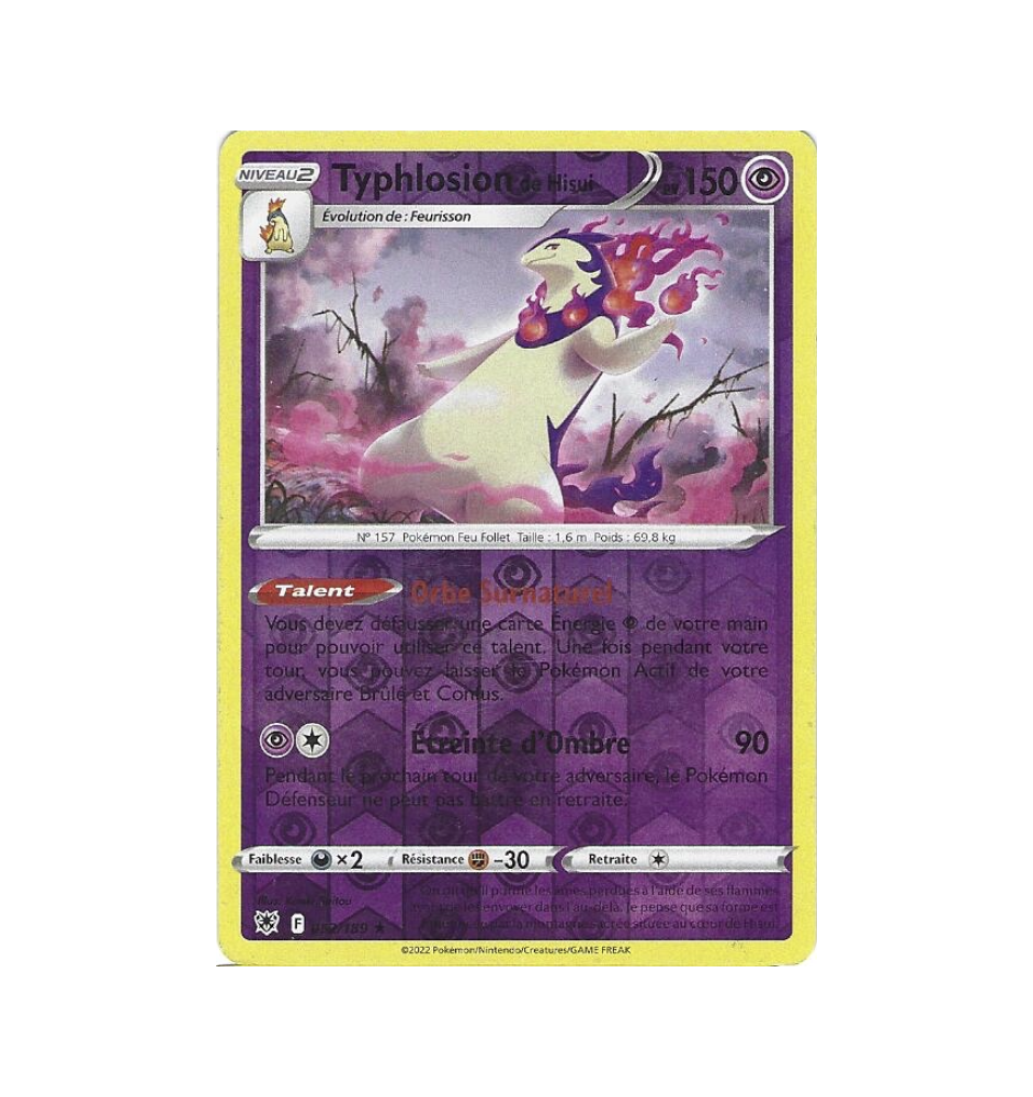 Typhlosion De Hisui 052/189 Reverse