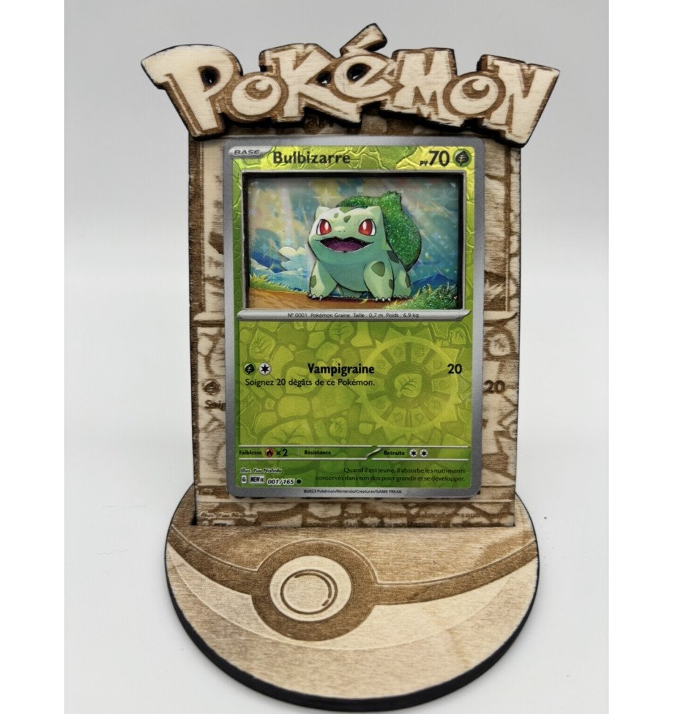 Carte 3D modele unique : Bulbizarre 001/165