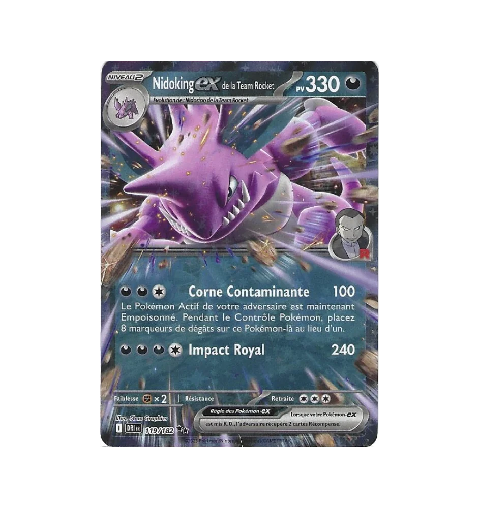 Nidoking Ex De La Team Rocket 119/182