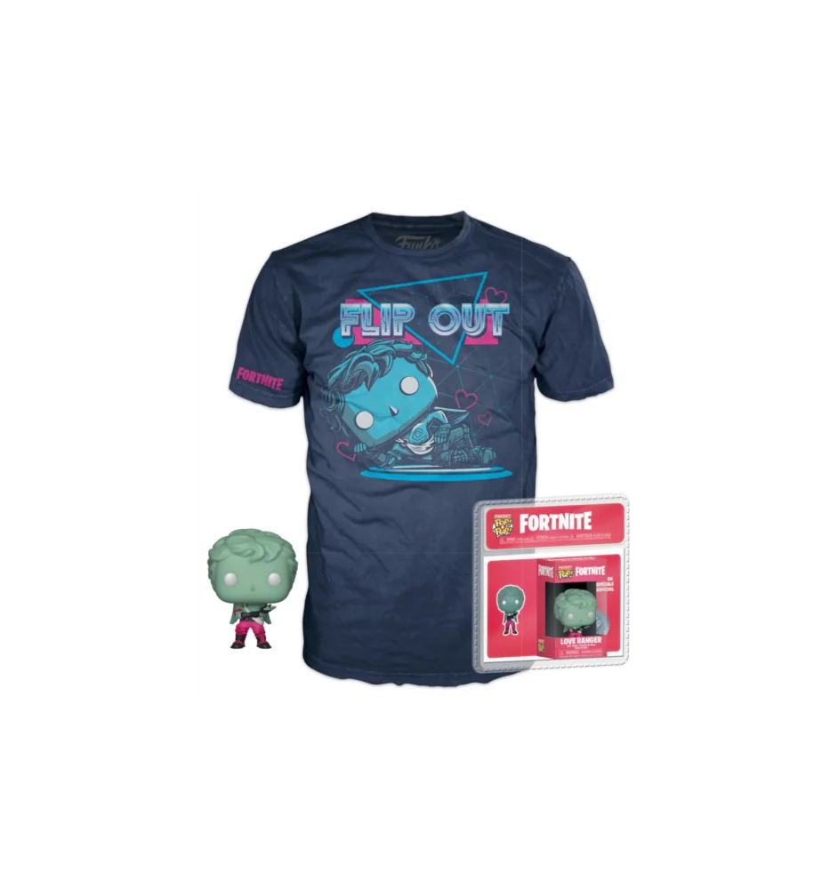 Fortnite Funko Pop Set: POP T-shirt + Pocket POP Love Ranger (L)