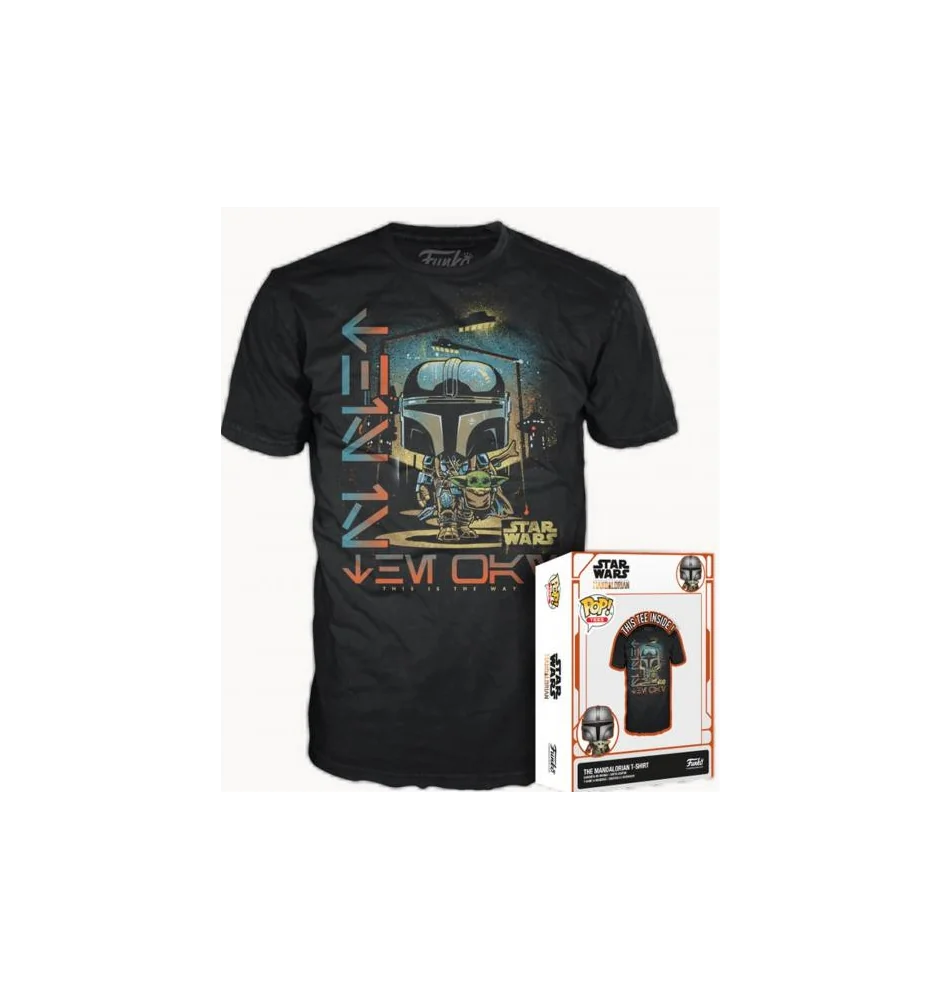 POP T-shirt (S) The Mandalorian: Mando & The Child
