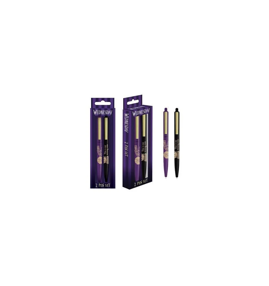 Set of 2 Bic Mercredi Nevermore pens