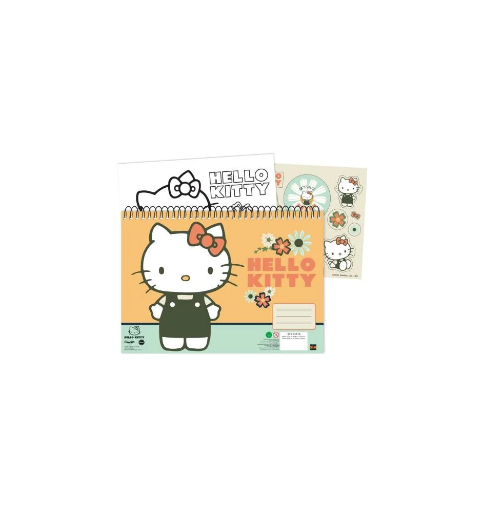 40-page Drawing Book + Hello Kitty Stickers