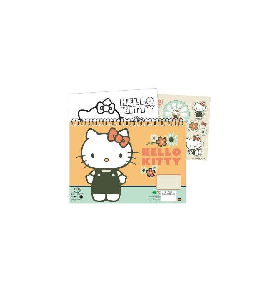 Cahier de Dessin 40p. + Stickers Hello Kitty