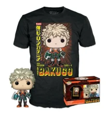 Funko POP N° 249 - Bakugo (MT) +T-shirt (M) My Hero Academia Booble Head