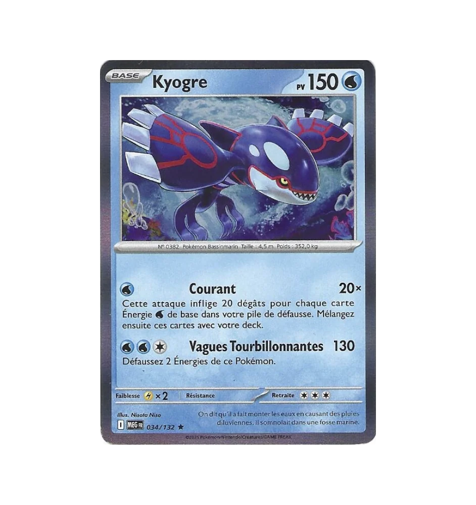 Kyogre 034/132 Holo MEG Méga-Evolution