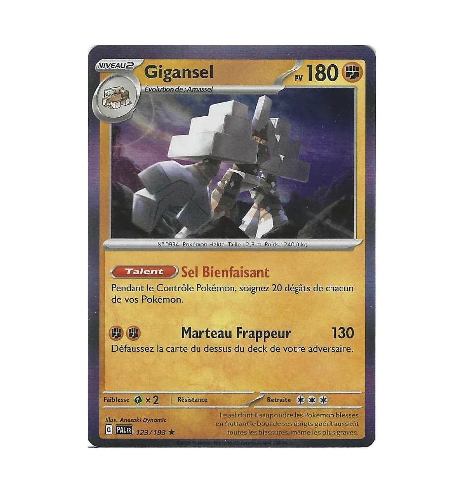 Gigansel 123/193 Holo Evolutions à paldéa