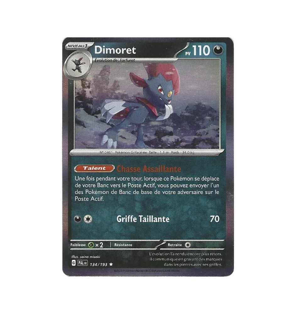 Dimoret 134/193 Holo Evolutions à paldéa