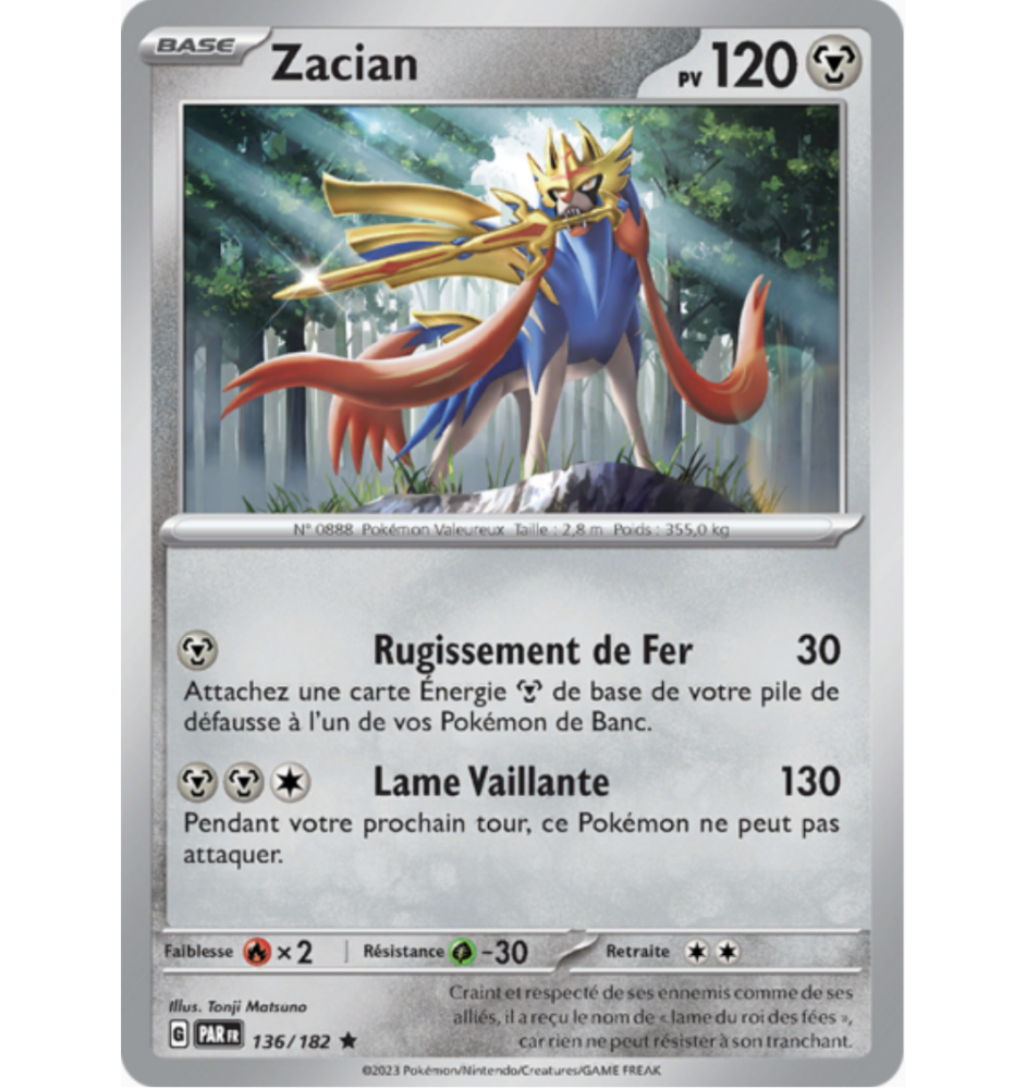 Zacian 136/182 holo