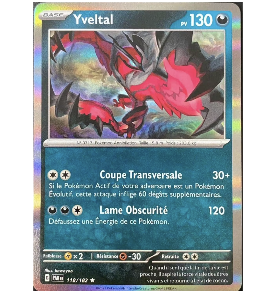 Yveltal 118/182 holo