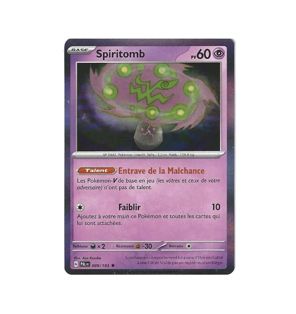 Spiritomb 089/193 Holo PAL Evolutions à paldéa