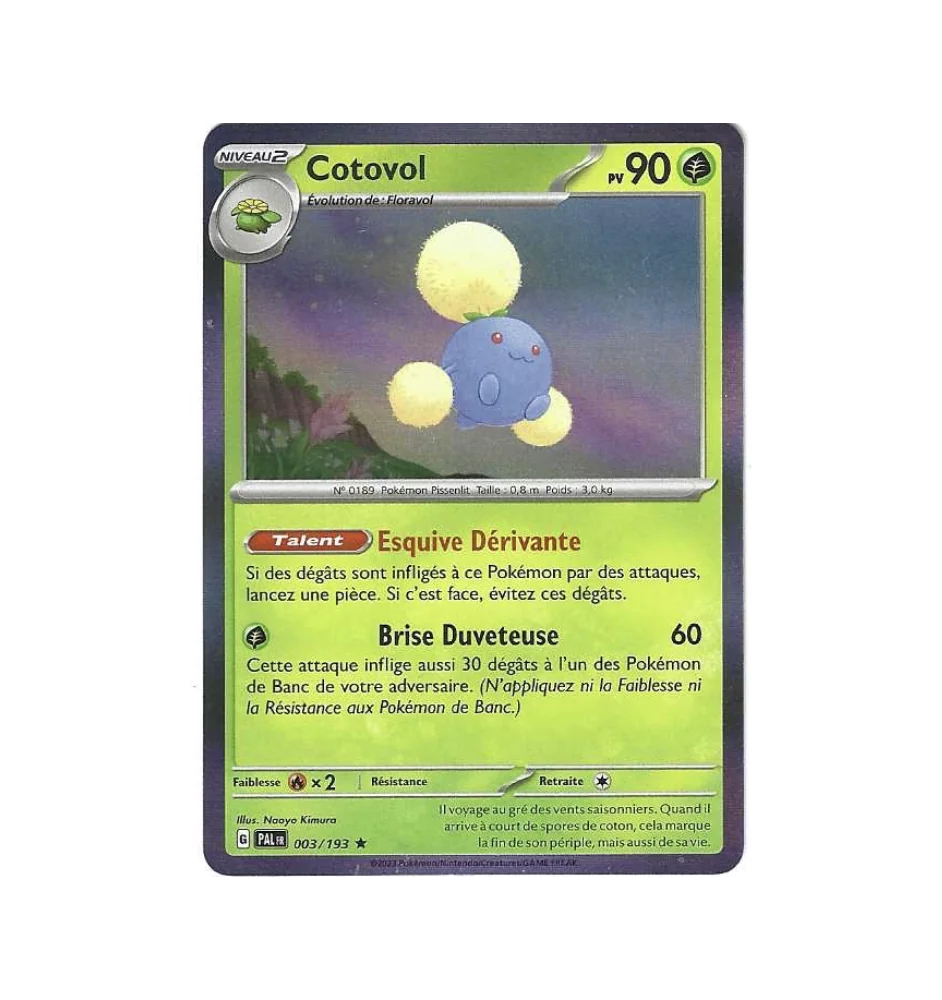 Cotovol 003/193 Holo PAL Evolutions à Paldéa