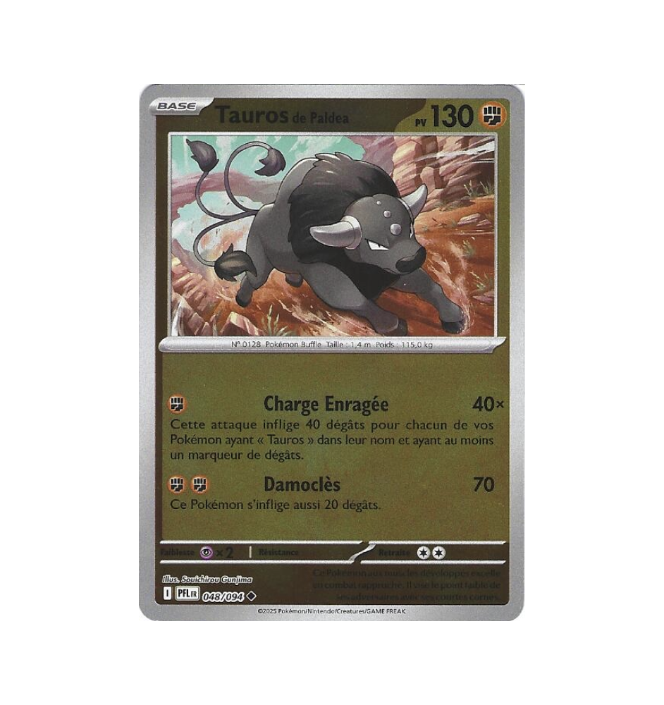 Tauros De Paldea 048/094 Reverse