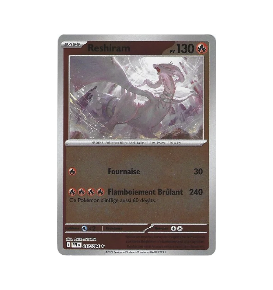 Reshiram 017/094 Reverse PFL Flammes Fantasmagoriques