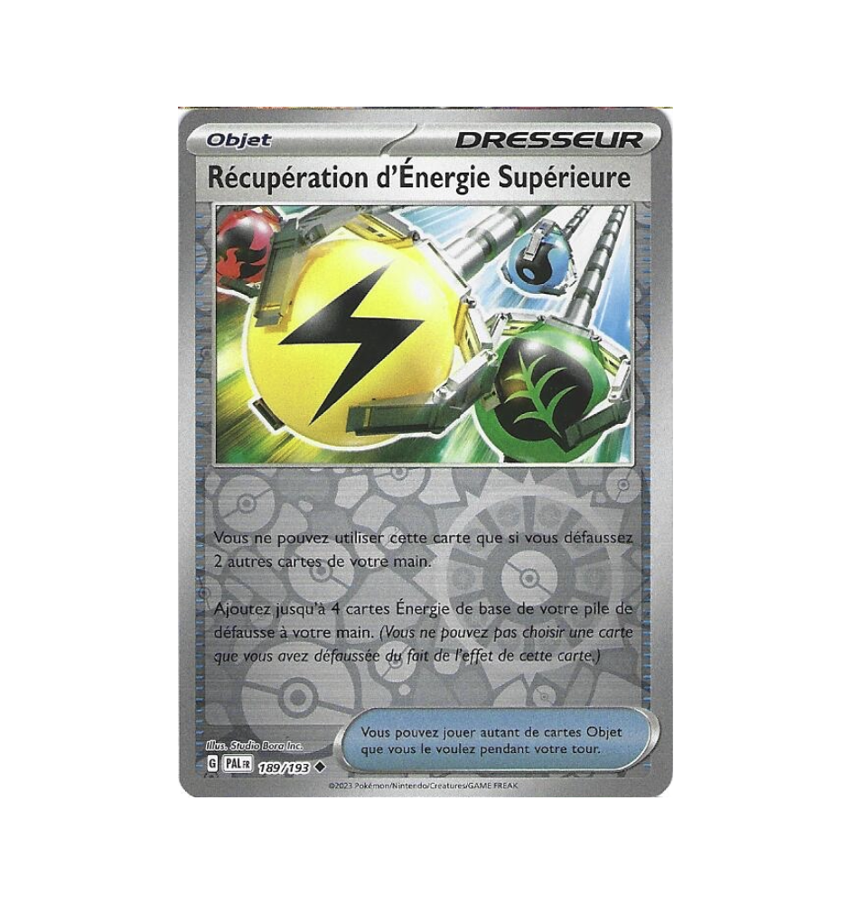 Dresseur Récupérateur d'Energie Supérieure 189/193 Reverse