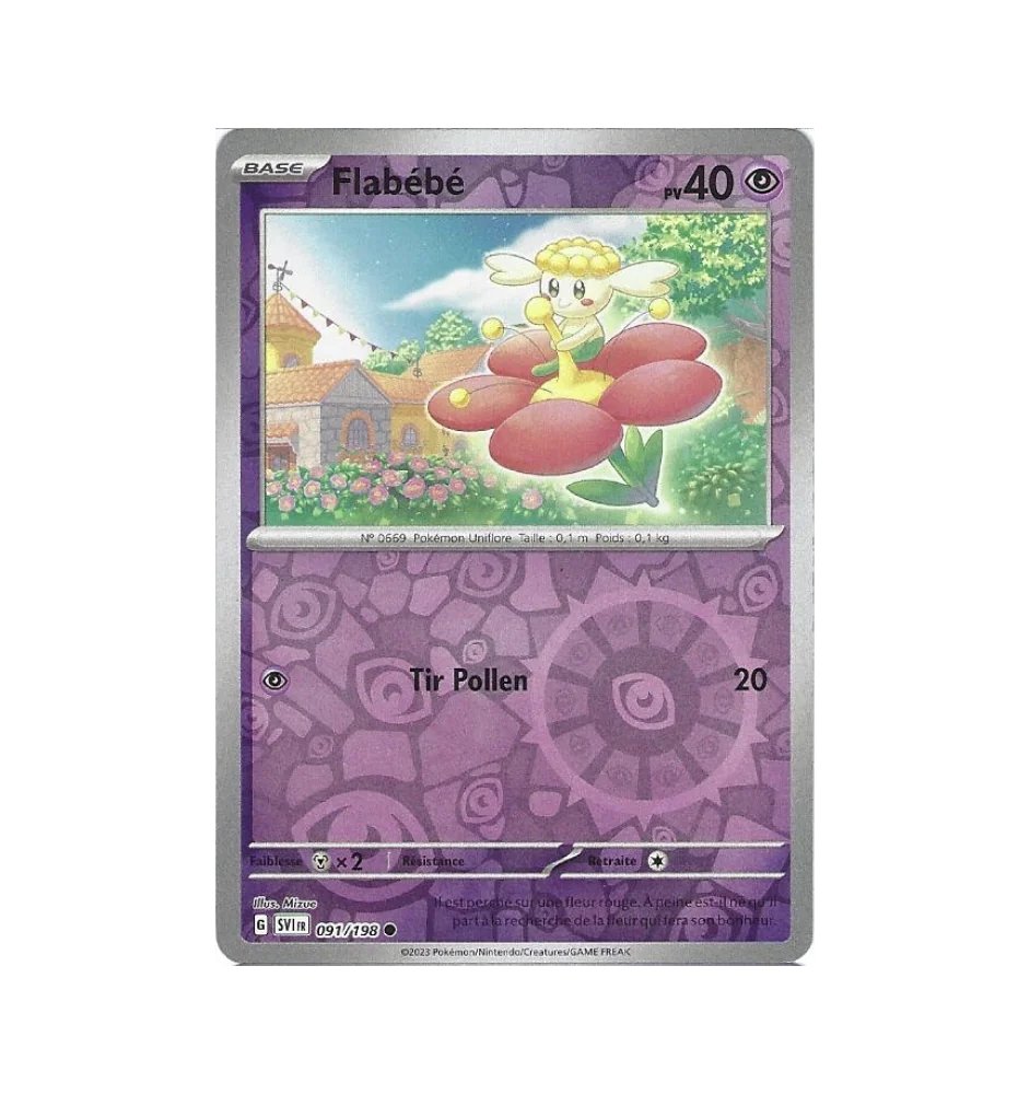 Flabébé 091/198 Reverse SV1 Ecarlate Et Violet