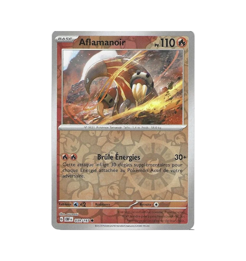 Aflamanoir 039/197 Reverse OBF Flammes Obsidiennes