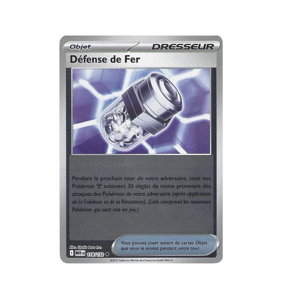 Dresseur Defense De Fer 118/132 Reverse MEG Méga-Evolution