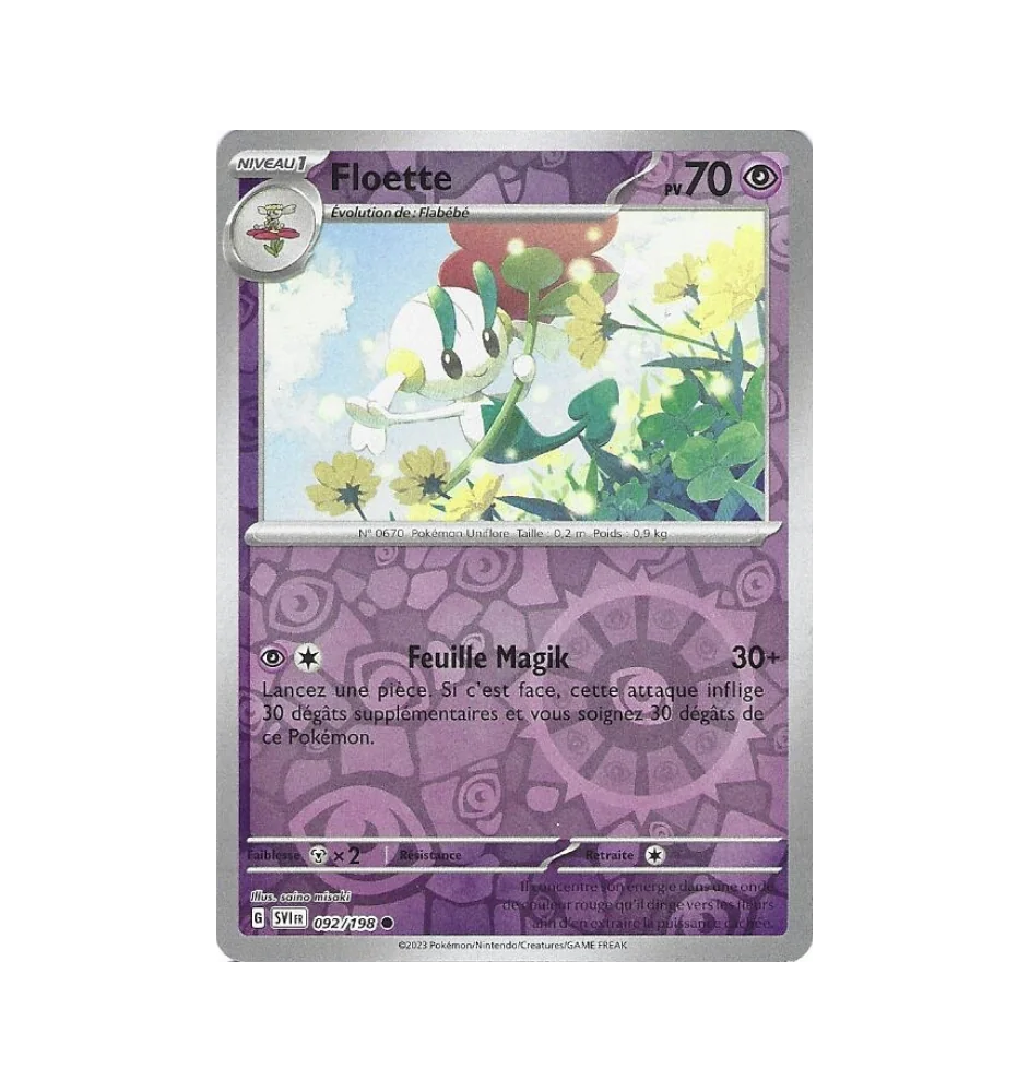 Floette 092/198 Reverse SV1 Ecarlate Et Violet