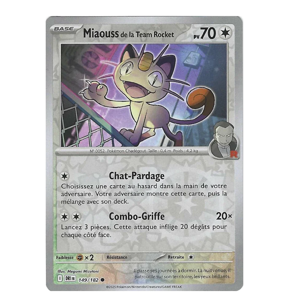 Miaouss De La Team Rocket 149/182 Reverse