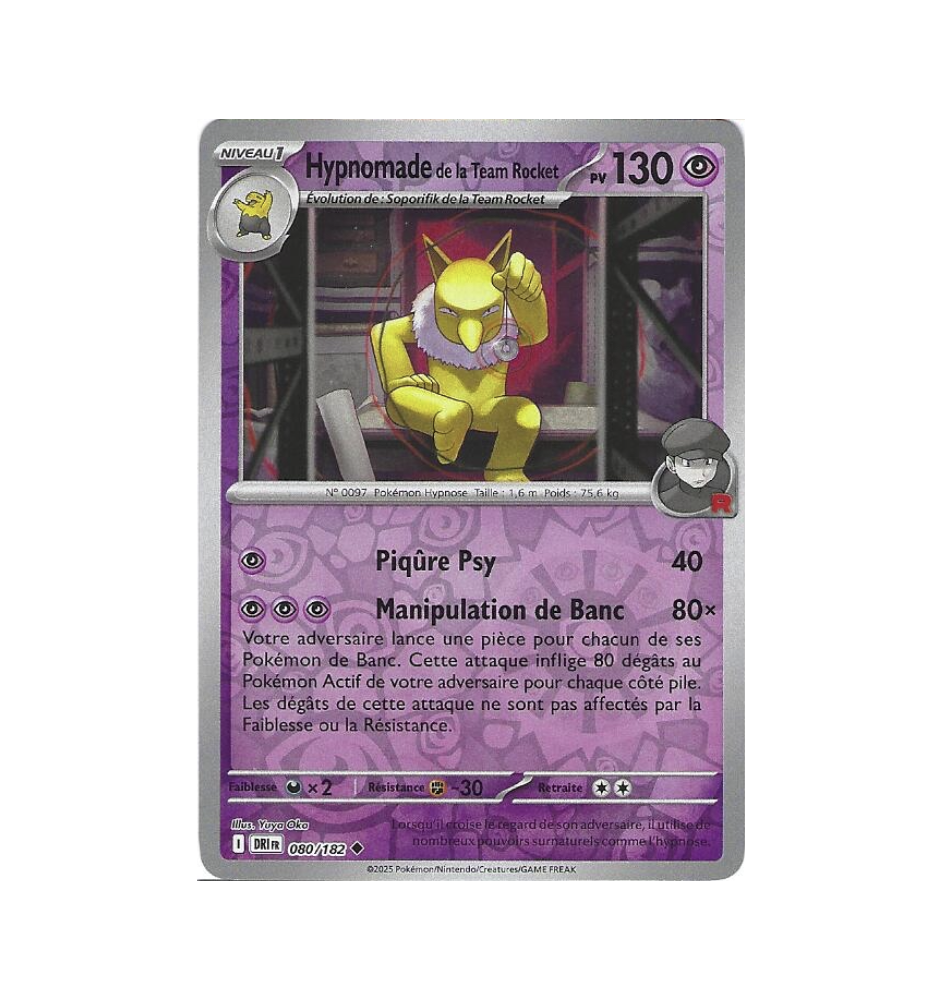 Hypnomade De La Team Rocket 080/182 Reverse