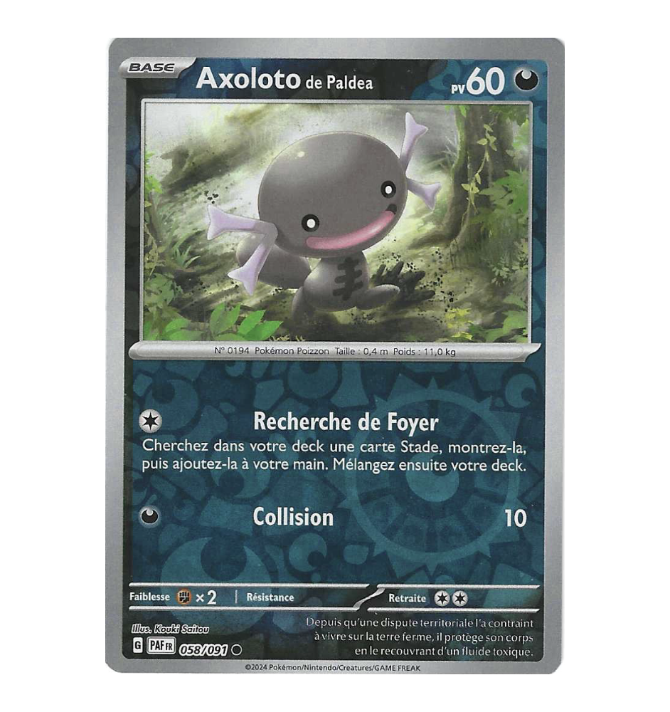 Axoloto De Paldéa 058/091 Reverse