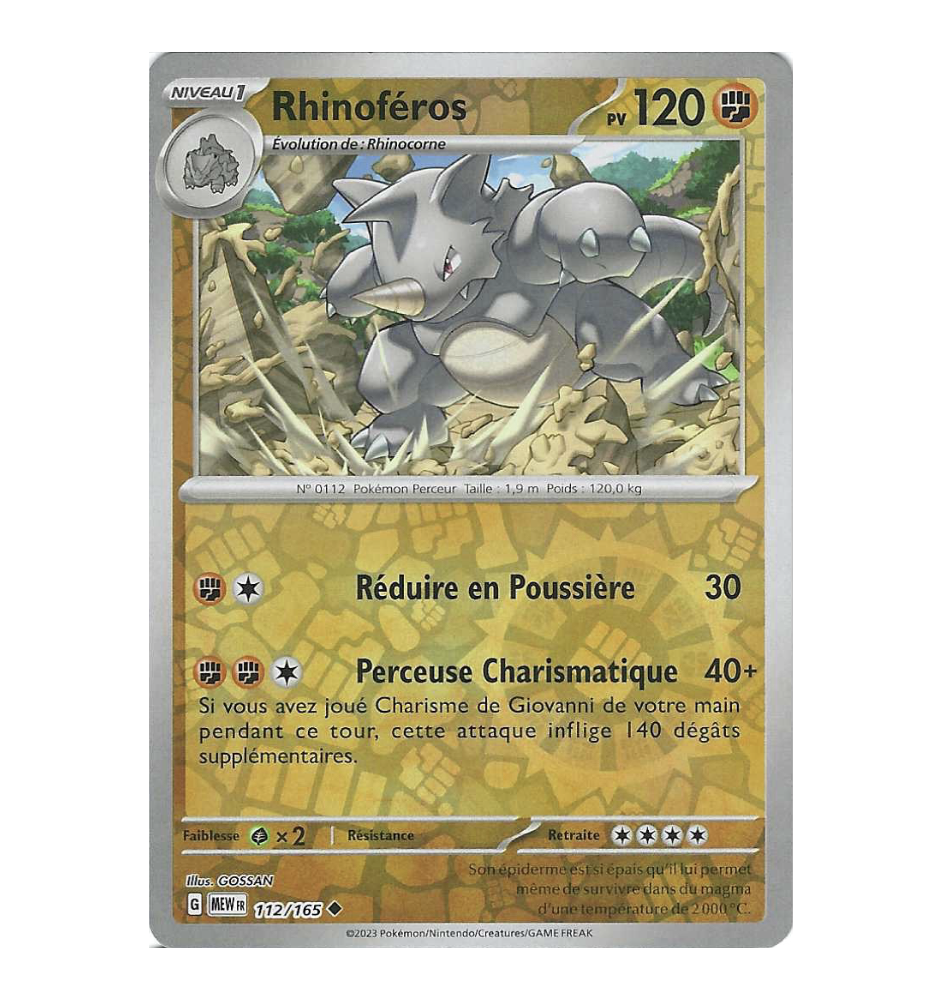 Rhinoféros 112/165 Reverse