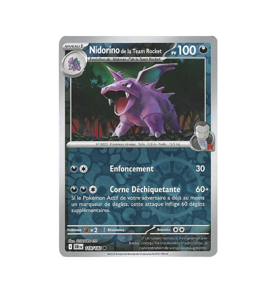 Nidorino De La Team Rocket 118/182 Reverse