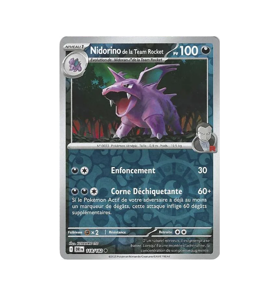 Nidorino De La Team Rocket 118/182 Reverse