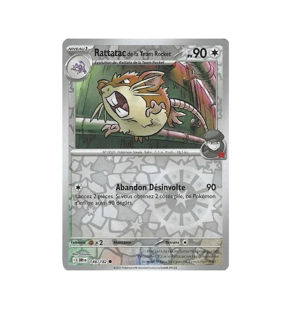 Rattatac from Team Rocket 148/182 Reverse