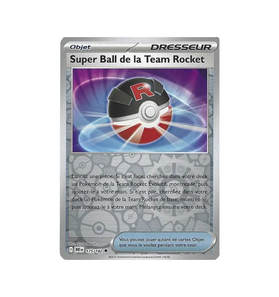 Team Rocket Super Ball Trainer 175/182 Reverse