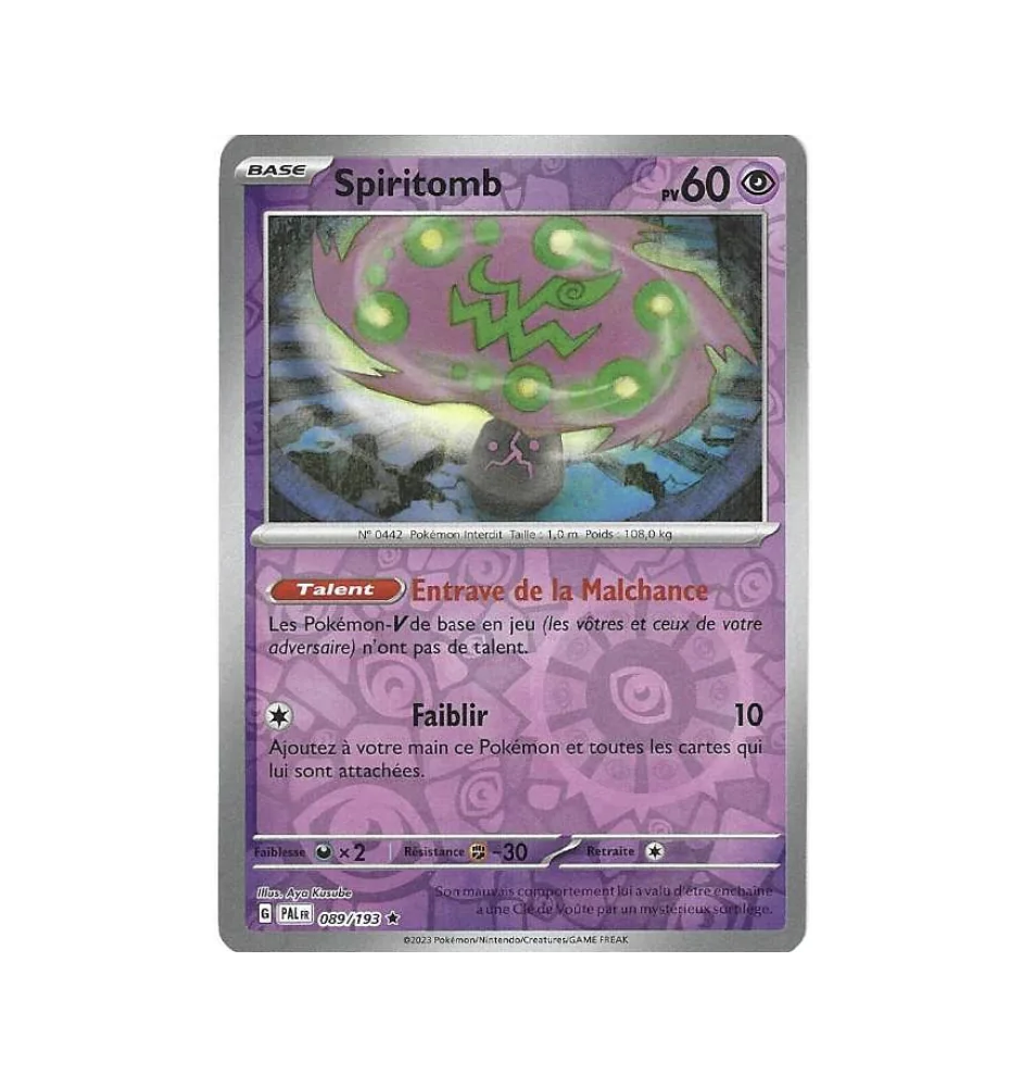 Spiritomb 089/193 Reverse PAL Evolutions à paldéa