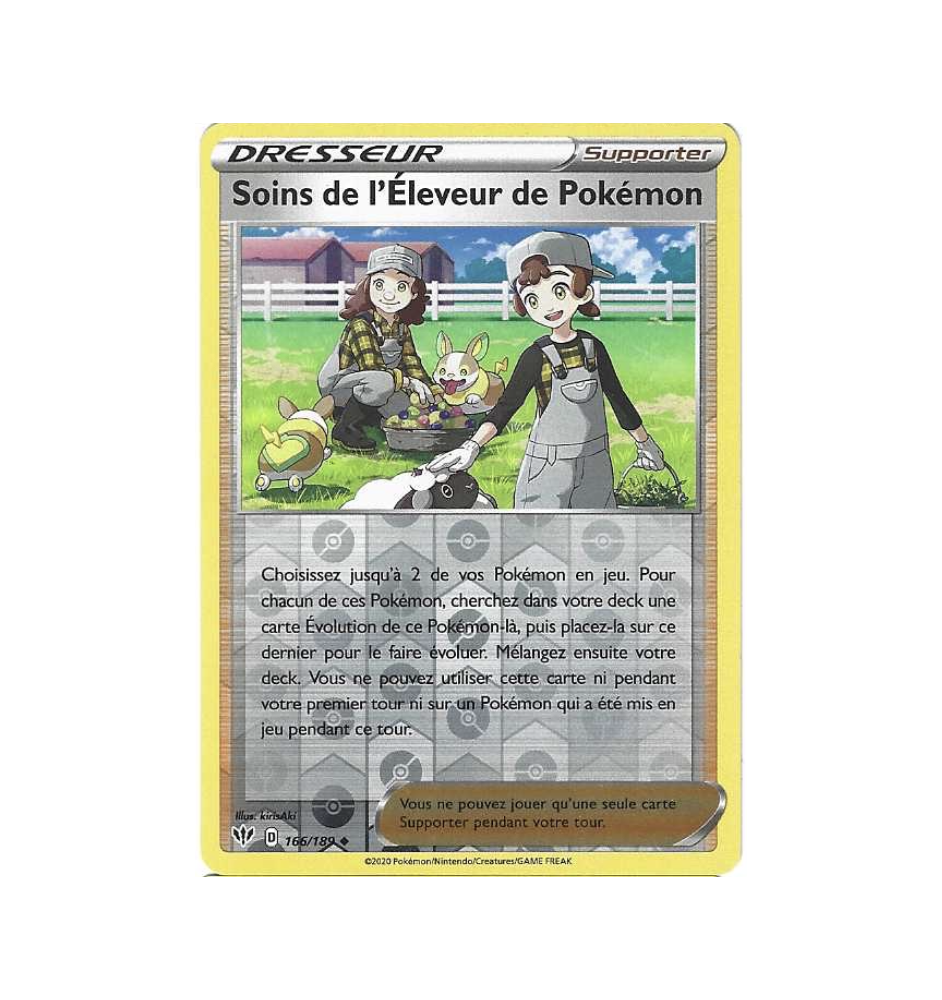 Dresseur Soins De L'éleveur De Pokemon 166/189 Reverse